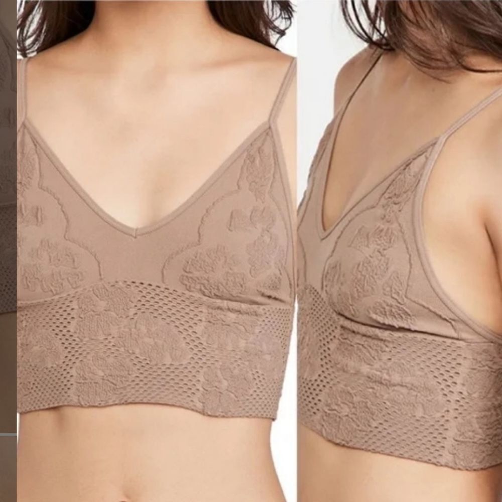NWT Free People intimates Candy Seamless Bra in Sand